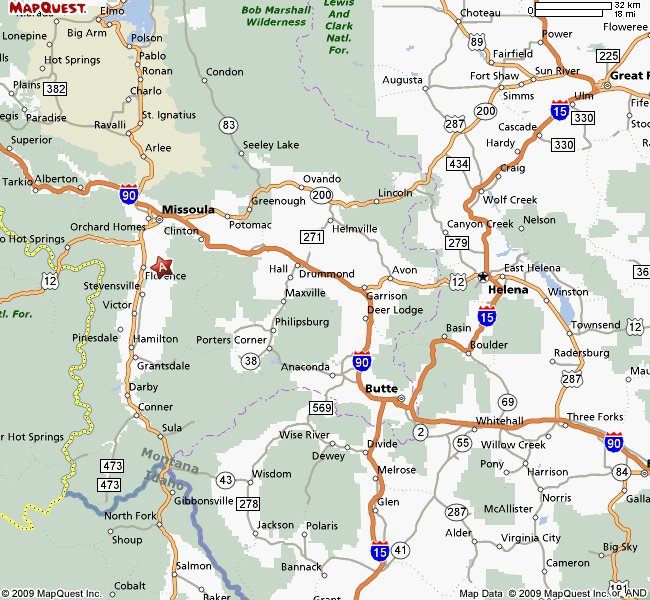 Montana Map Missoula | Time Zones Map